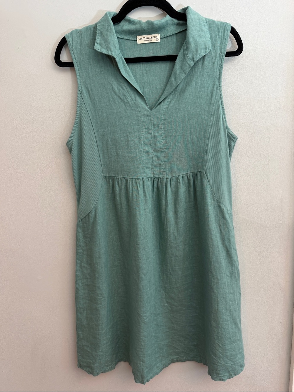 Terzo Millennio 100% Linen Dress, Size Large